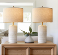 Duo of Ceramic Table Lamps - Warm Light for your Home